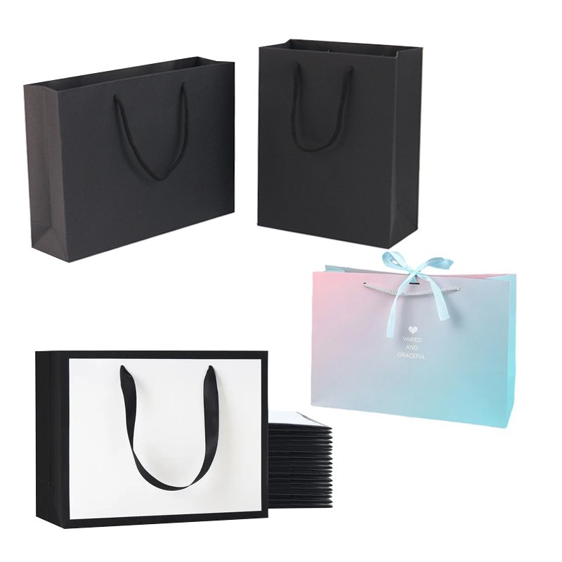 Custom Shopping Gift Small Shopping Bag Brown Gift Bag Logo Printing Gift Shopping Paper Bag Manufacture
