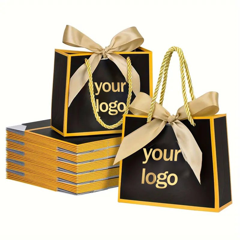 Custom Shopping Gift Small Shopping Bag Brown Gift Bag Logo Printing Gift Shopping Paper Bag Manufacture