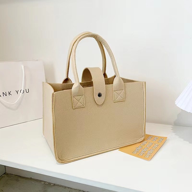 Wholesale cheap price felt storage bag custom printing felt large strong shopping bags for grocery