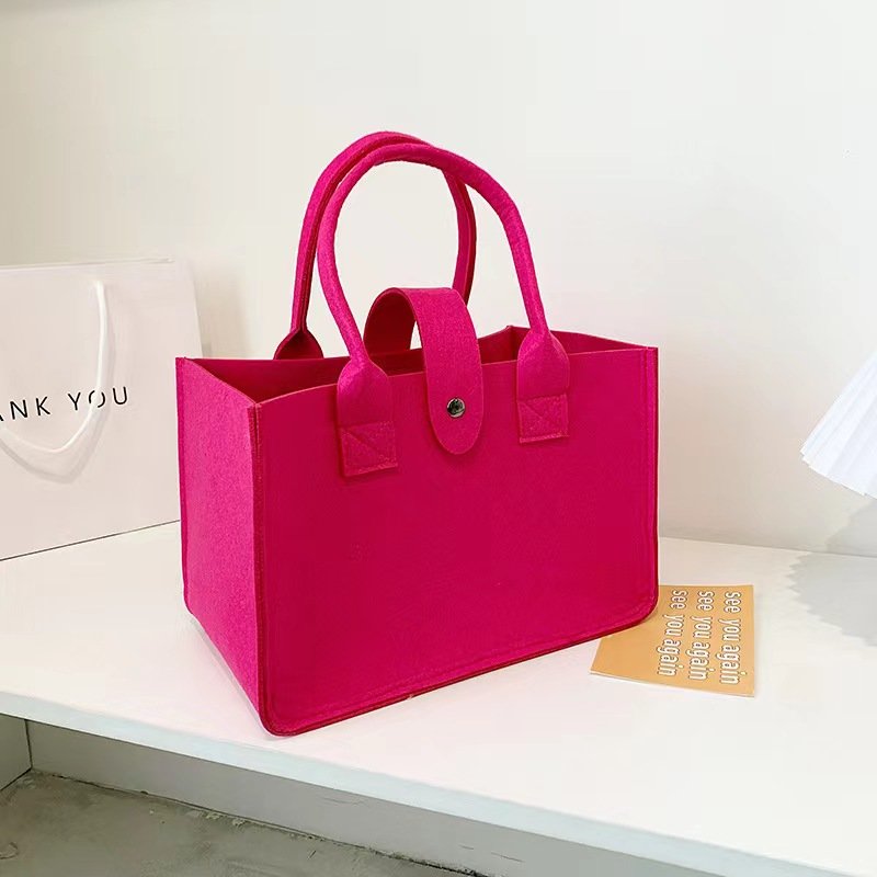 Wholesale cheap price felt storage bag custom printing felt large strong shopping bags for grocery