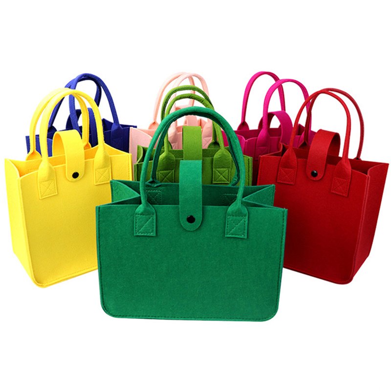 Wholesale cheap price felt storage bag custom printing felt large strong shopping bags for grocery