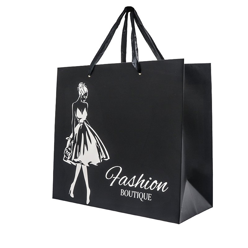 Reusable Boutique Paper Shopping Bags Custom Logo With Handle For Retail Business