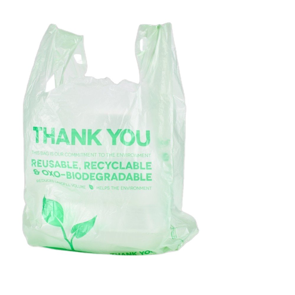 T-Shirt Shopping Bags HDPE/LDPE Manufacturer Thank you bags custom plastic t-shirt plastic bags with logos