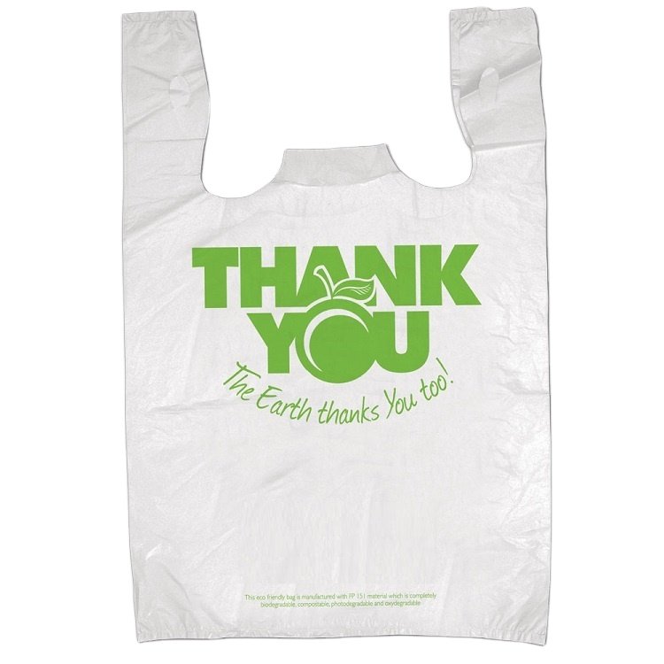 T-Shirt Shopping Bags HDPE/LDPE Manufacturer Thank you bags custom plastic t-shirt plastic bags with logos