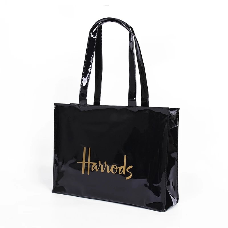 PVC Reusable Shopping Bag Eco-friendly Shopping Bag Large Capacity Waterproof Handbag Shoulder Bag