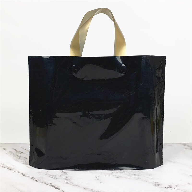 Custom Thickened 16 Silk PET Plastic Tote Bag with Spot Printed Logo for Clothing Underwear and Socks Gift Packaging Bag