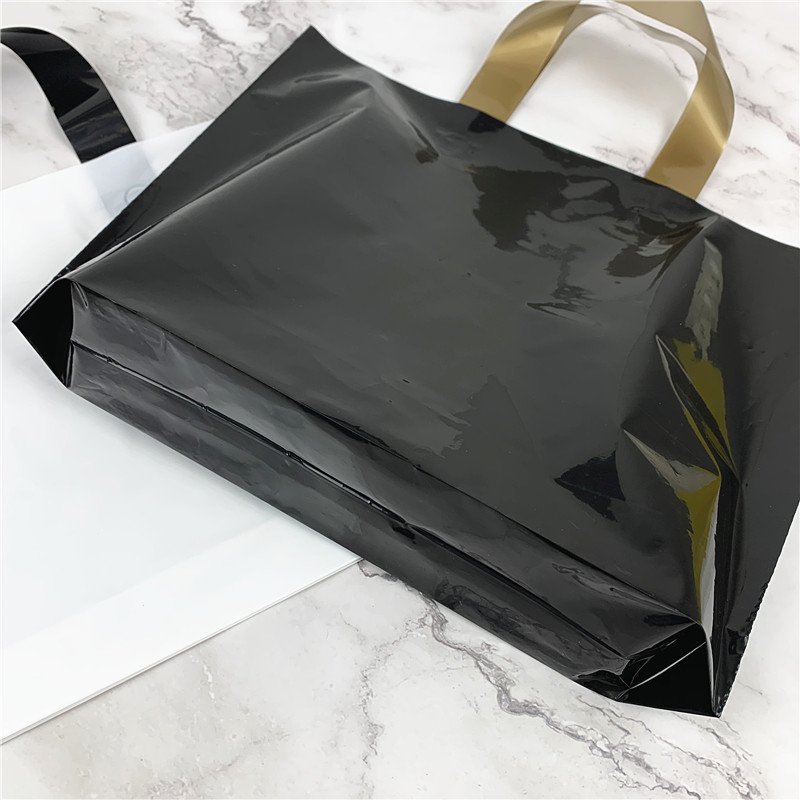 Custom Thickened 16 Silk PET Plastic Tote Bag with Spot Printed Logo for Clothing Underwear and Socks Gift Packaging Bag