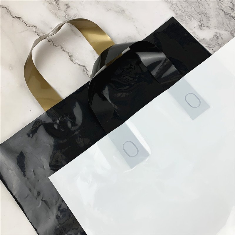 Custom Thickened 16 Silk PET Plastic Tote Bag with Spot Printed Logo for Clothing Underwear and Socks Gift Packaging Bag