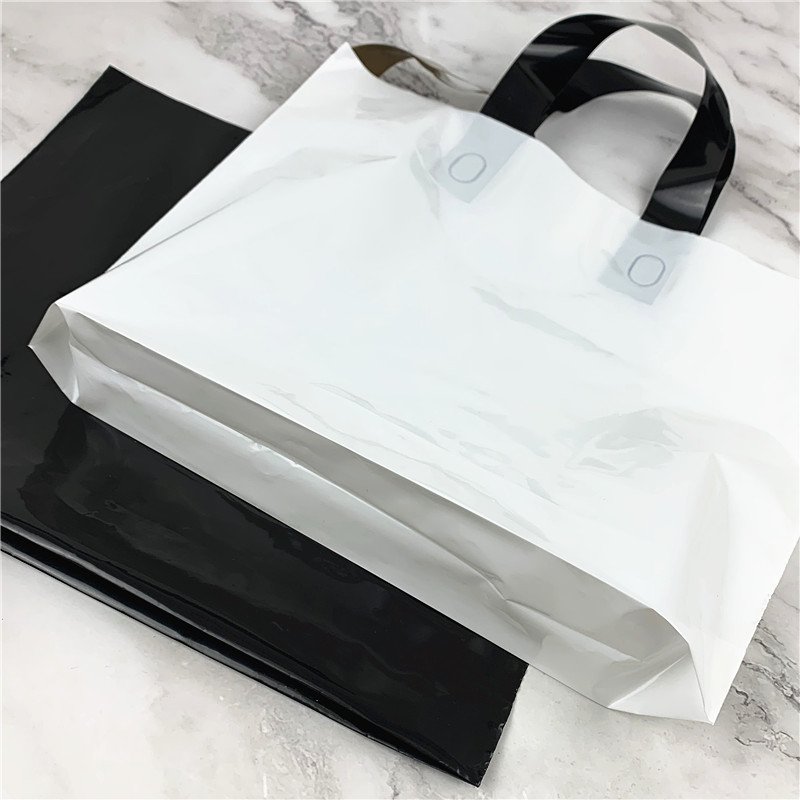 Custom Thickened 16 Silk PET Plastic Tote Bag with Spot Printed Logo for Clothing Underwear and Socks Gift Packaging Bag