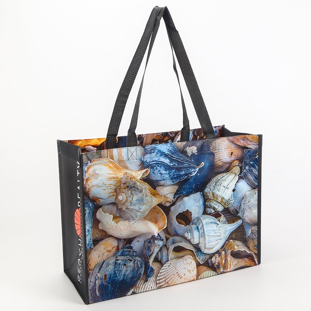 Wholesale Good Quality Conch Print Large Recycle Laminated Pp Non Woven Shopping Bag