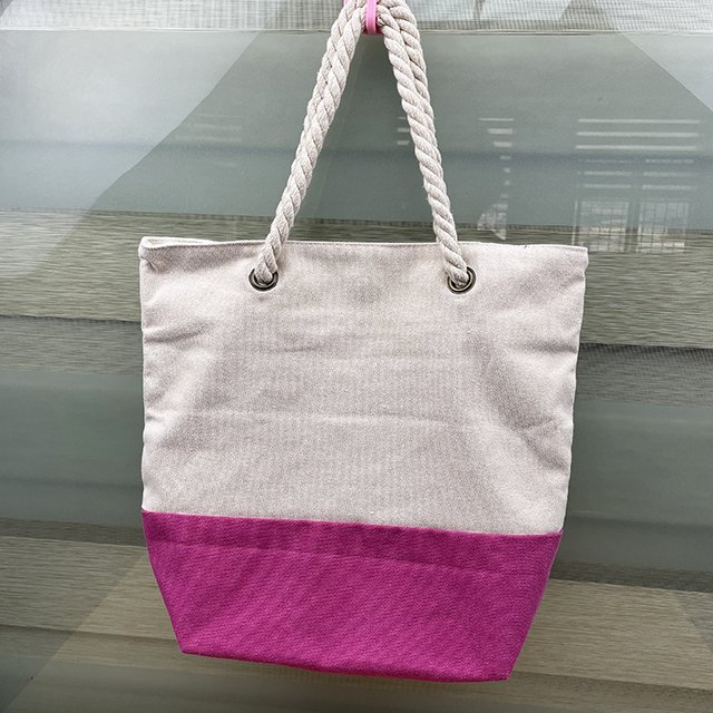 Hot Sale Fashion High Quality Eco Friendly Canvas Oversize Rope Tote Large Canvas Cotton Shopping Bag