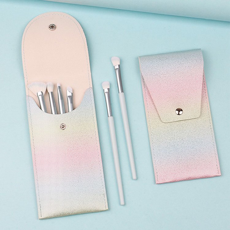 Sale Custom Wholesale Button Makeup Bag Eco-Friendly Leather Accessory Pouch Cosmetic Bag For Travel
