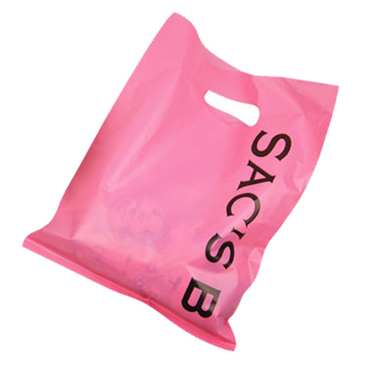 Custom Printed Logo Design plastic bag die cut bag shopping bag with LDPE/HDPE handle