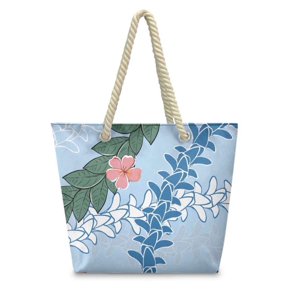 Hawaii Pua Kalikimaka Hemp Rope Tote Bag Custom Printing On Demand Unique Design Suit Your Preferences Shopping Bag Beach Bag