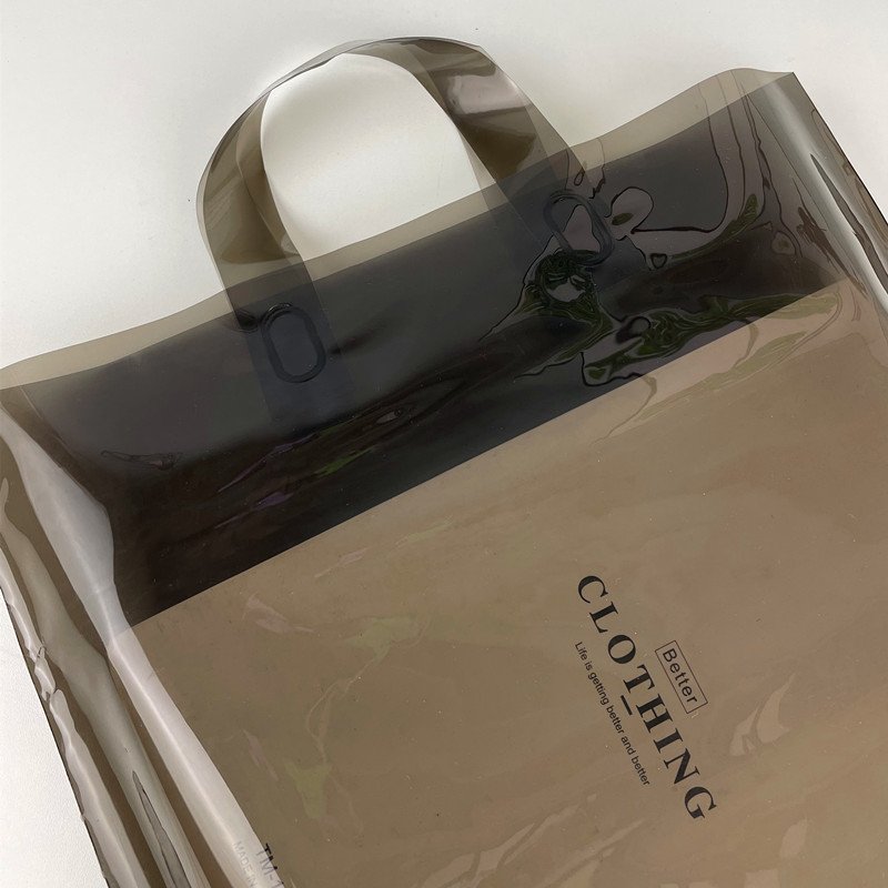 Yiwu Factory Wholesale High Quality Extra Thick Plastic Shopping Bags Custom Printed Brand Clothing Stores Handbag Packaging