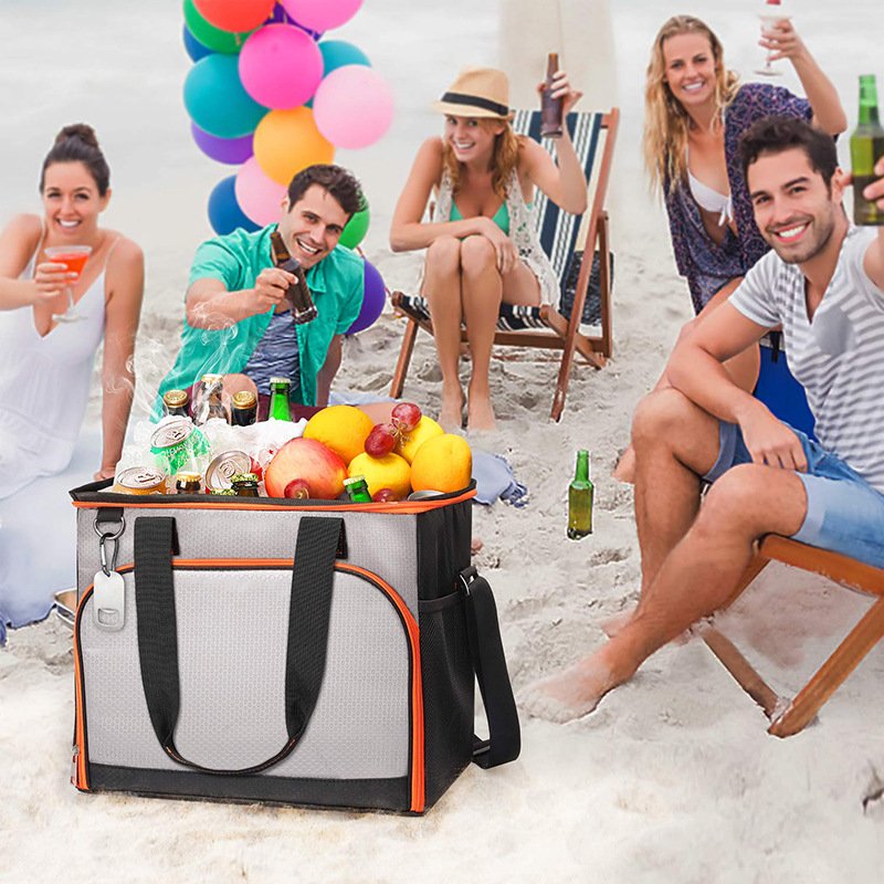 Large capacity portable 40 cans cooler bag Custom Oxford Insulated Picnic lunchTote Bag Thermal Food Delivery Zipper Cooler Bag