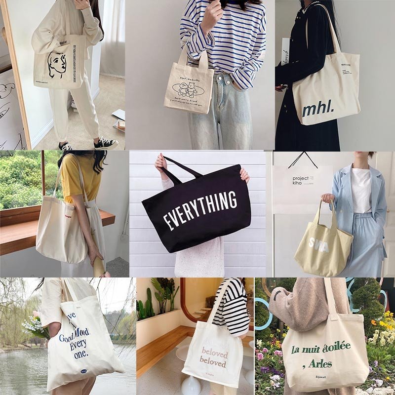 Custom Eco-friendly Reusable Grocery Shopping Bags Organic Cotton Wine Canvas Tote Bags with Compartments