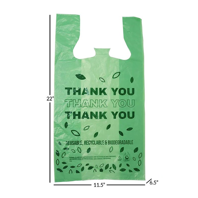 Customized Logo Thank You Shopping Bag Recyclable T-Shirt Shopping Bag