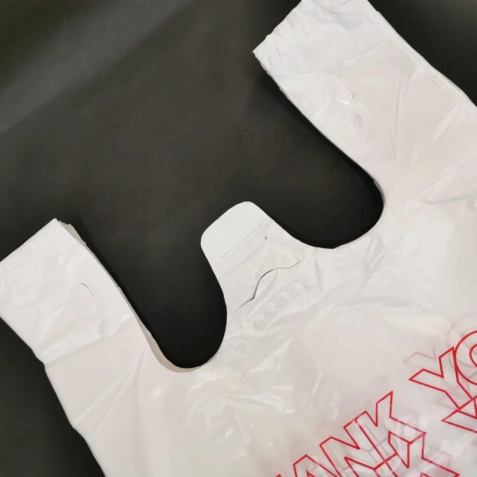 High quality Vest Carrier Thank you Supermarket Plastic Bags Wholesale Shopping Bag PE