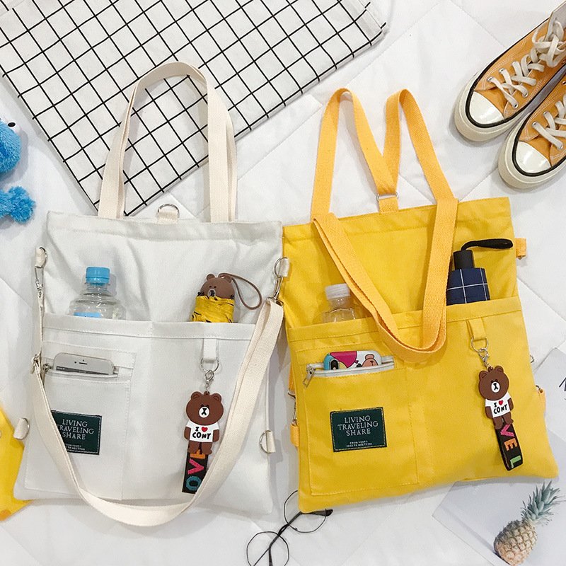 Plain organic reusable cotton canvas tote shopping custom canvas bag With Custom Logo