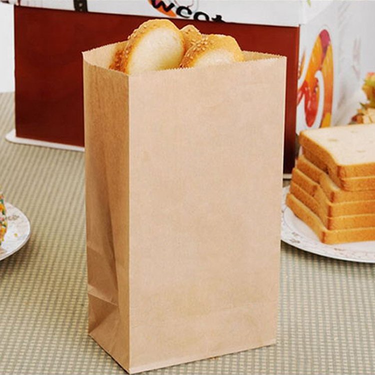 Eco Friendly Manufactures Packaging Shopping Boutique Sandwich Strong Grease Proof Kraft Fast Food Stand Up Sos Paper Bag