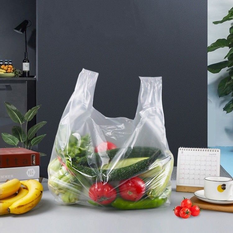 Wholesale Competitive Price Plastic Shopping Bags Thank You Bags T-Shirt Plastic Bag With Logos