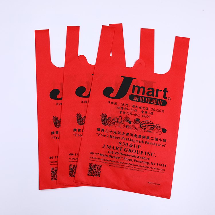 Large grocery non-woven eco-friendly foldable supermarket shopping bag