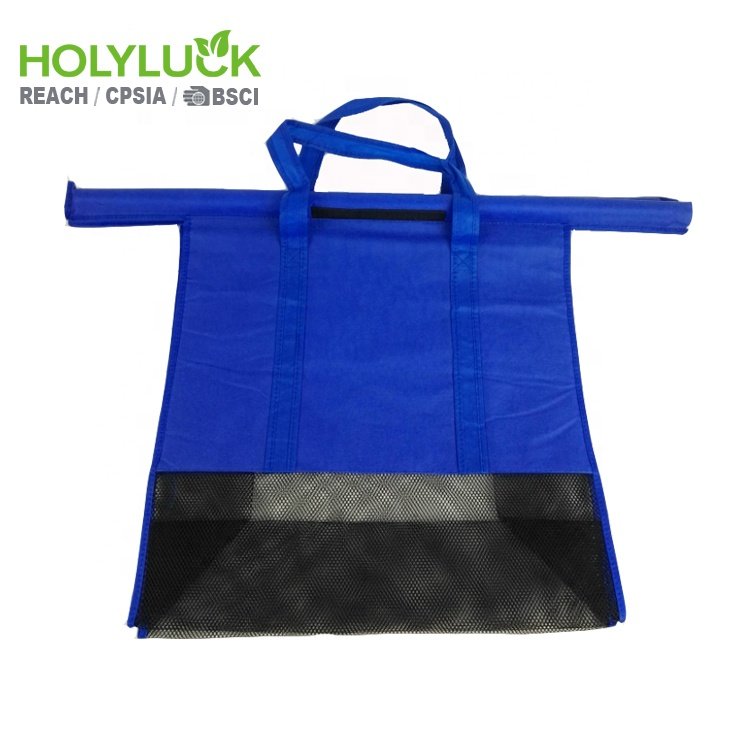 Customized Eco-friendly Grocery Bag For Shopping Carts Foldable Reusable Shopping Trolley Bags