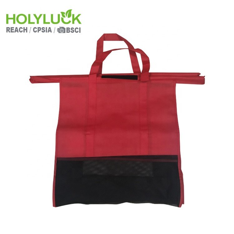 Customized Eco-friendly Grocery Bag For Shopping Carts Foldable Reusable Shopping Trolley Bags