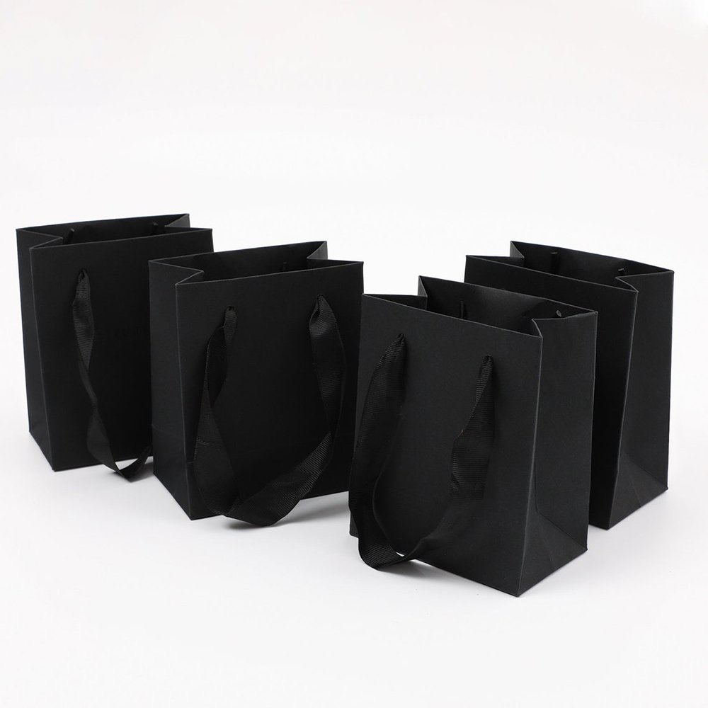 Customised Your Logo Gift Small white Paper Shopping Bags printing clothing packaging shopping bag