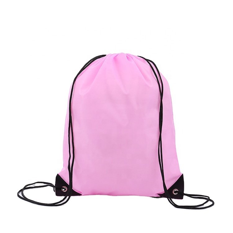 Ulikeke high quality polyester drawstring bag nylon shoe bags waterproof kid eva 100 silk tote shopping bag with drawstring sale