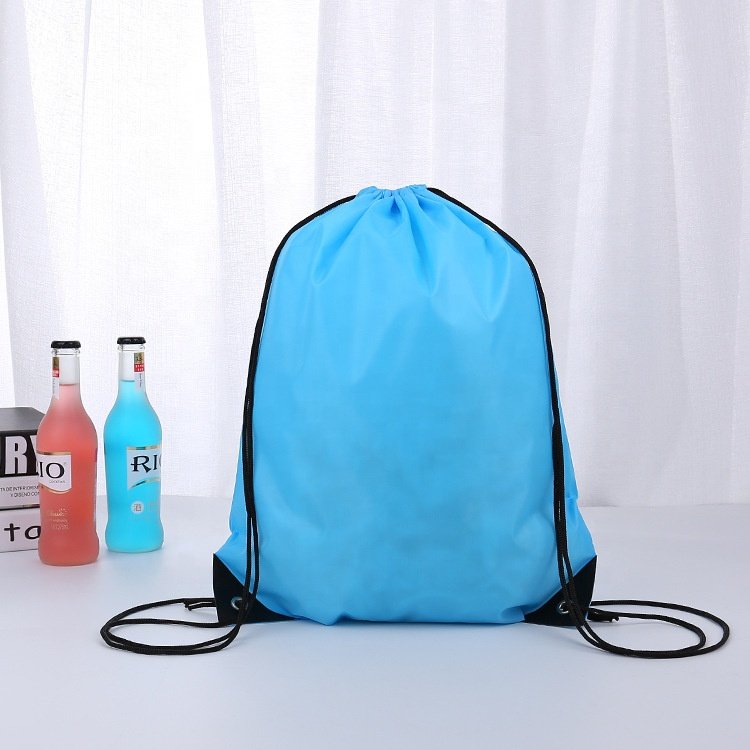 Ulikeke high quality polyester drawstring bag nylon shoe bags waterproof kid eva 100 silk tote shopping bag with drawstring sale