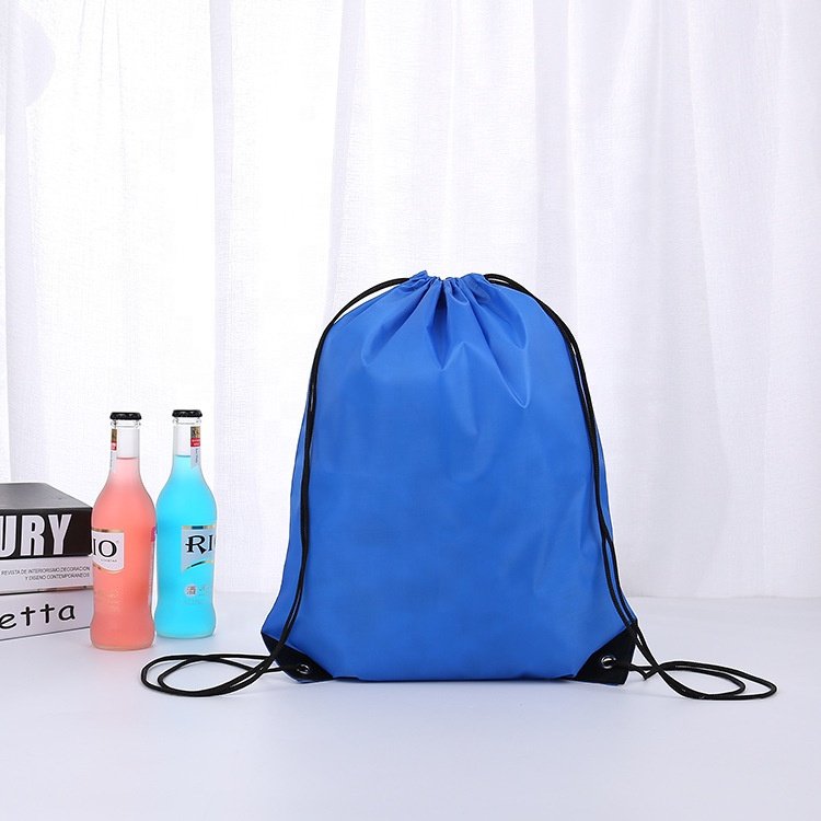 Ulikeke high quality polyester drawstring bag nylon shoe bags waterproof kid eva 100 silk tote shopping bag with drawstring sale