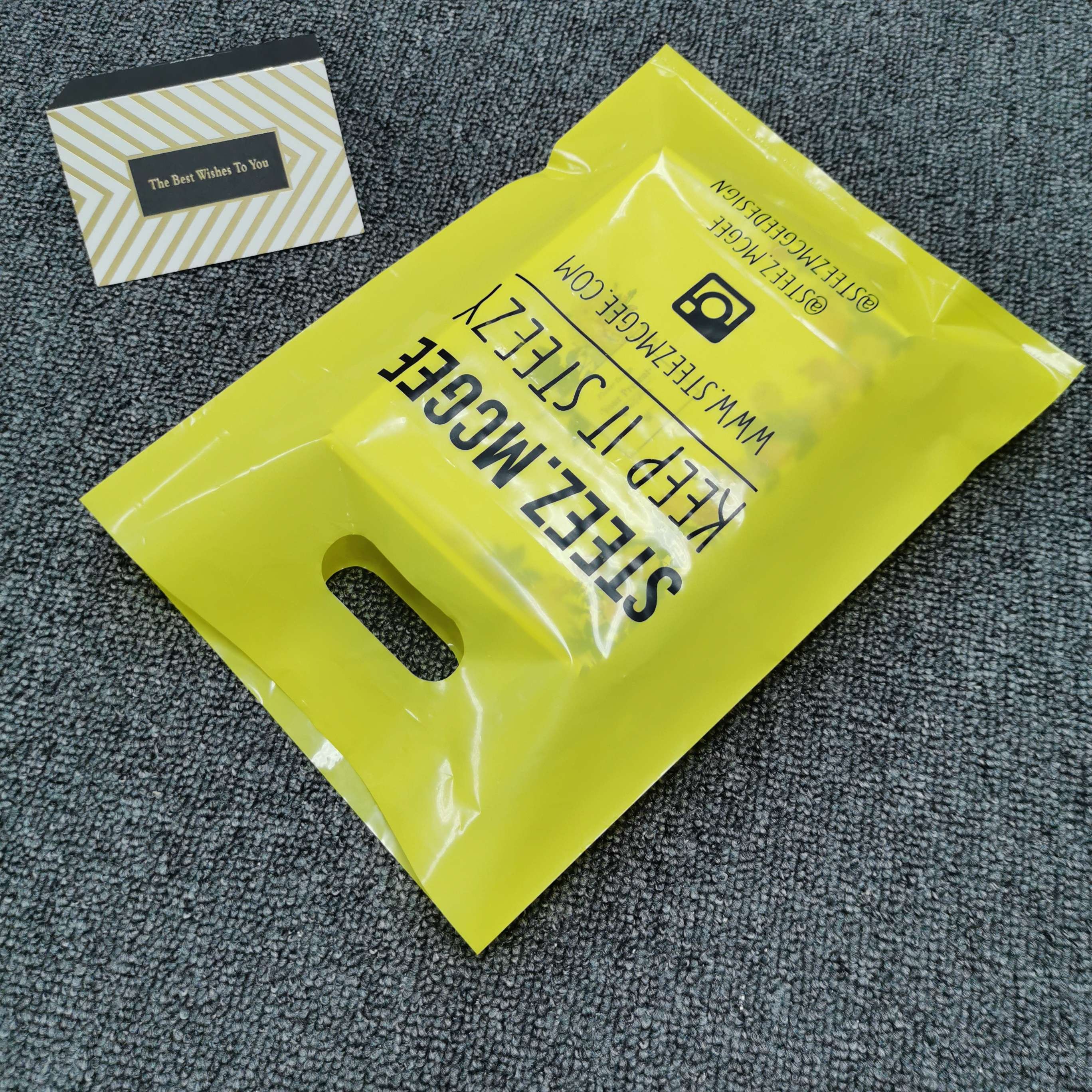 OEM Thick environmentally friendly compostable degradable Plastic Shopping Pe Packing Bags