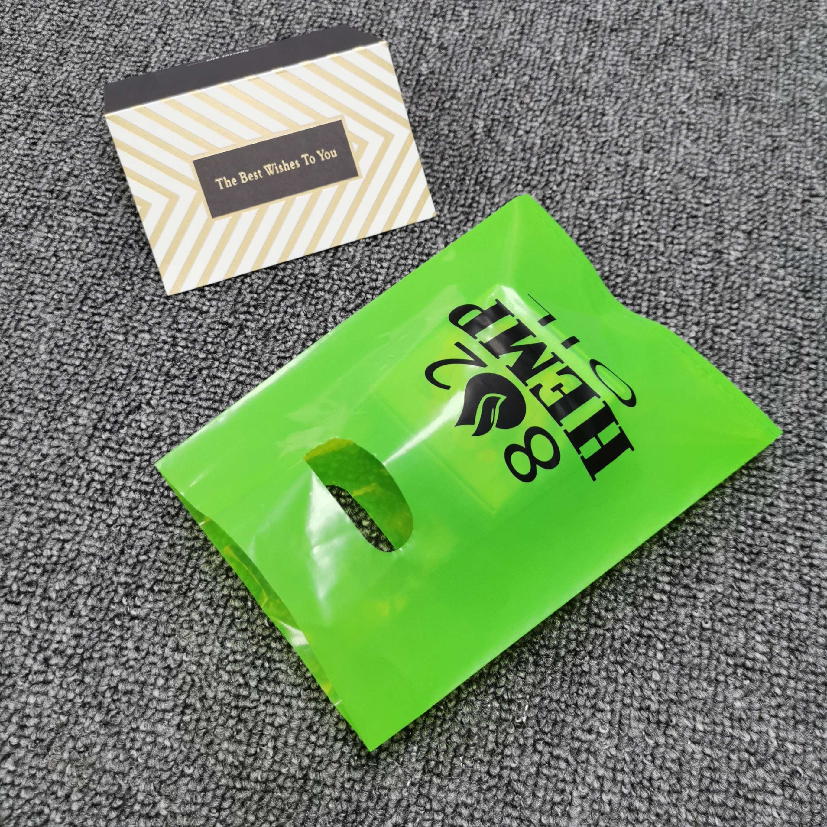 OEM Thick environmentally friendly compostable degradable Plastic Shopping Pe Packing Bags