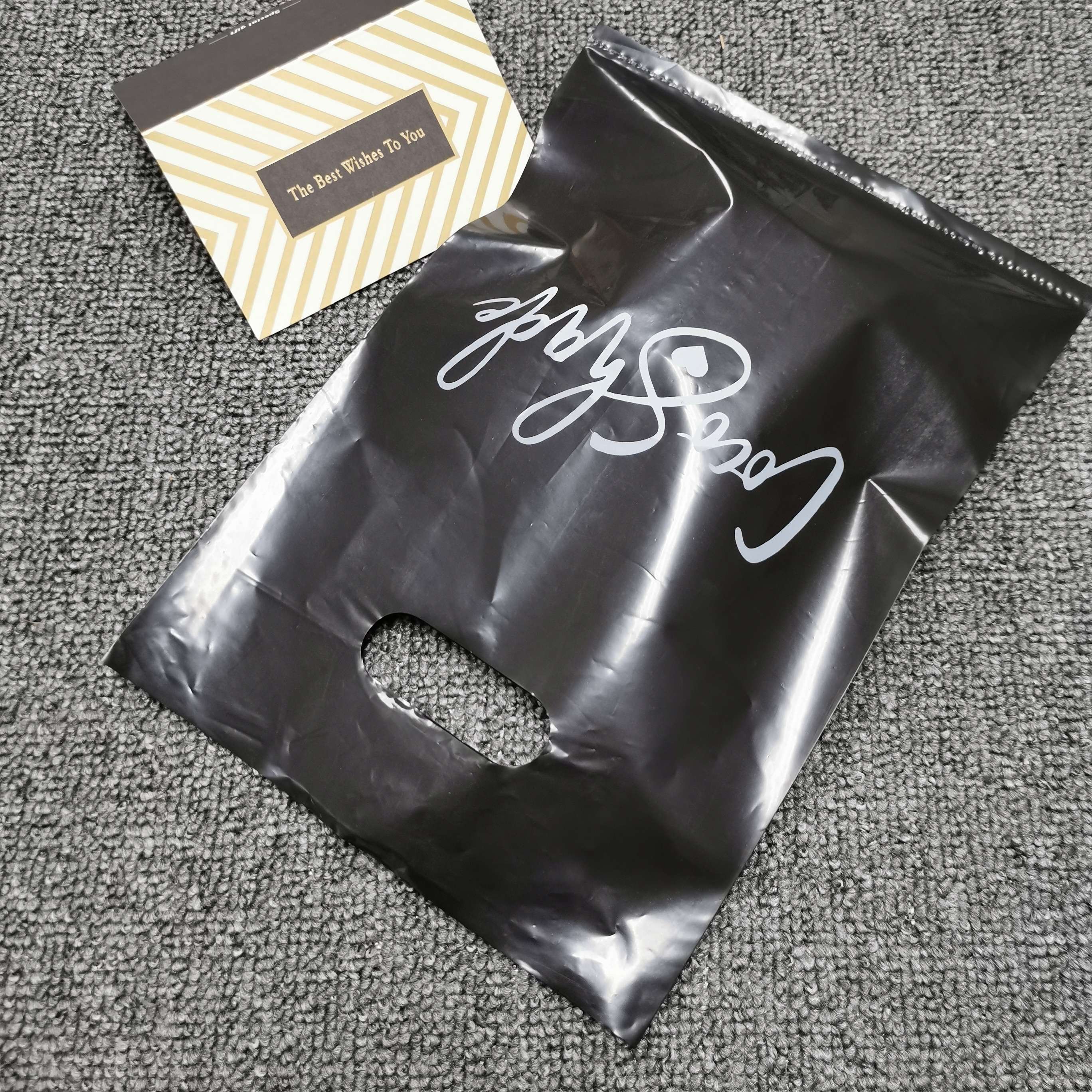 OEM Thick environmentally friendly compostable degradable Plastic Shopping Pe Packing Bags