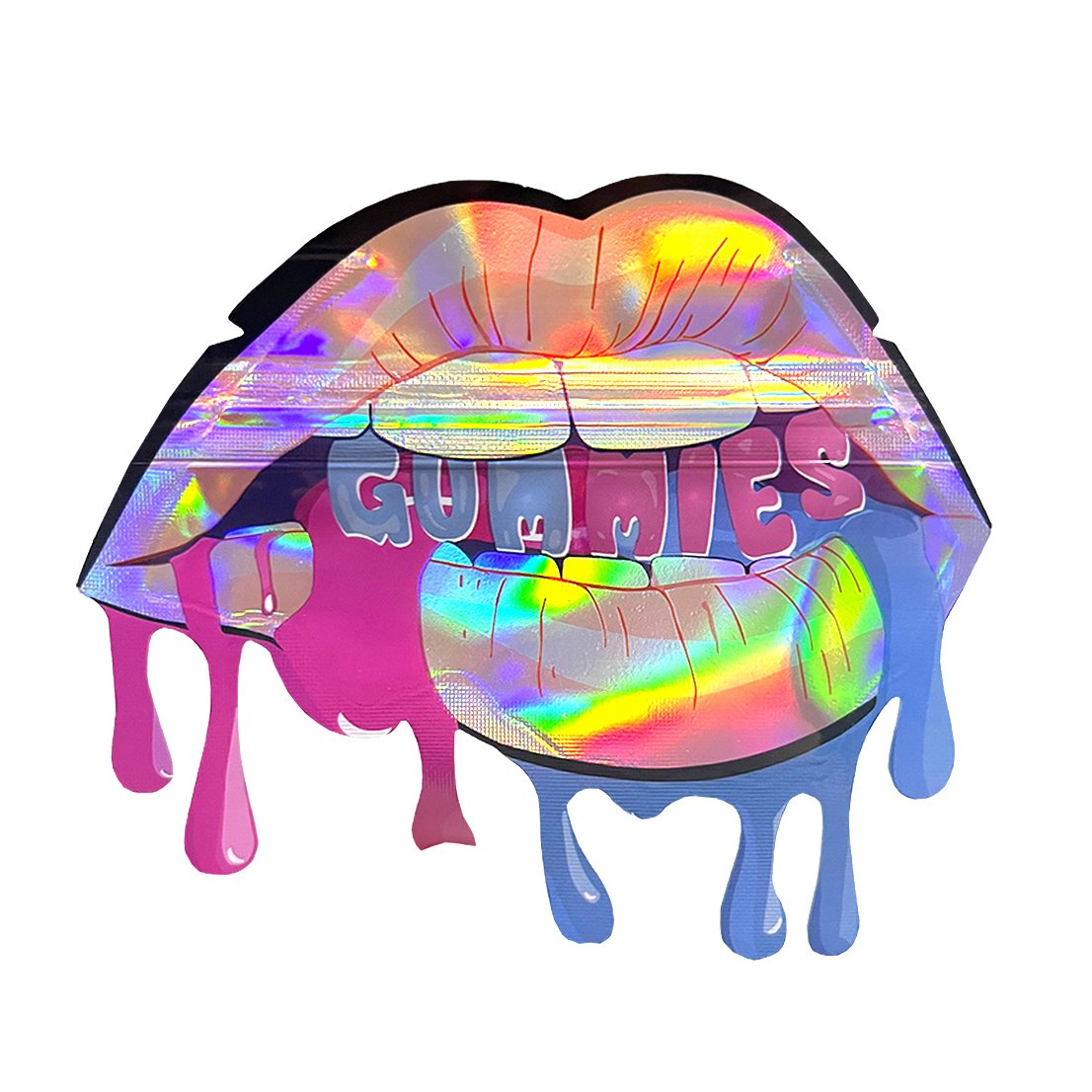 3.5 mylar bags custom printed shaped mylar bag pouch smell proof holographic edible mylar bags 7g 14g 28g 1LB