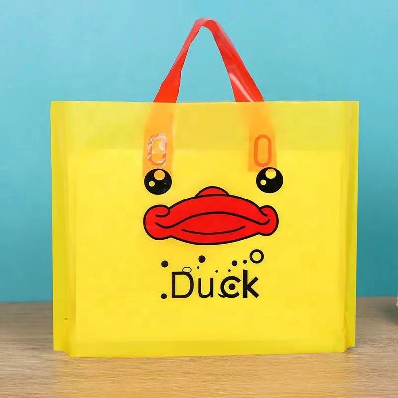 custom plastic printing logo black shopping packaging die cut bags for business