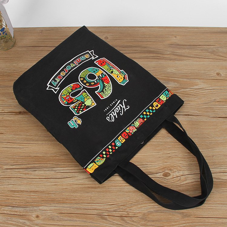 Custom Logo Size Printed Eco Friendly Reusable Organic Calico Canvas Tote Bag Grocery Cotton Shopping Bags