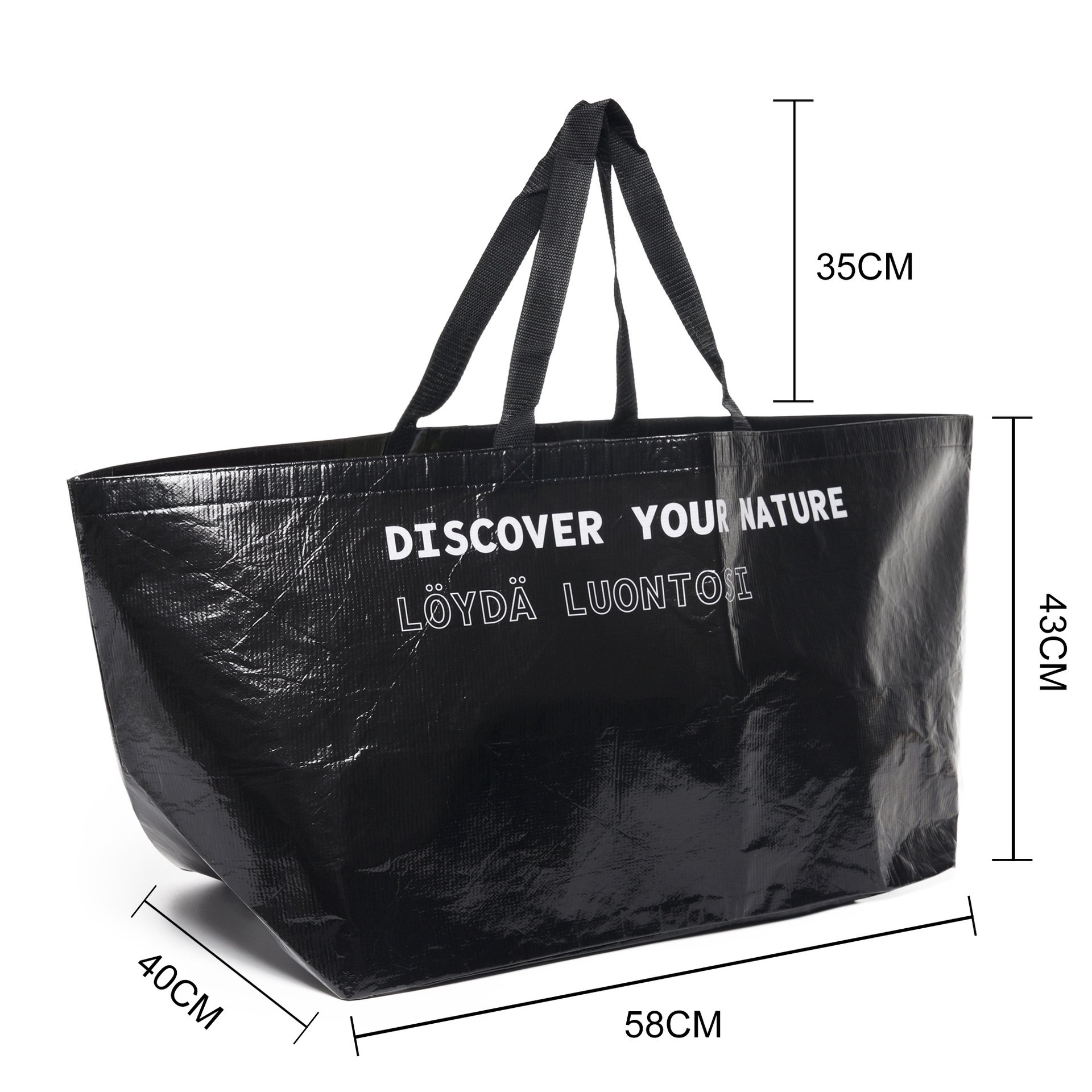 High Quality Large Size Custom LOGO PP Woven Tote Bags Laminated PP Woven Shopping Bag with Full Color Printed
