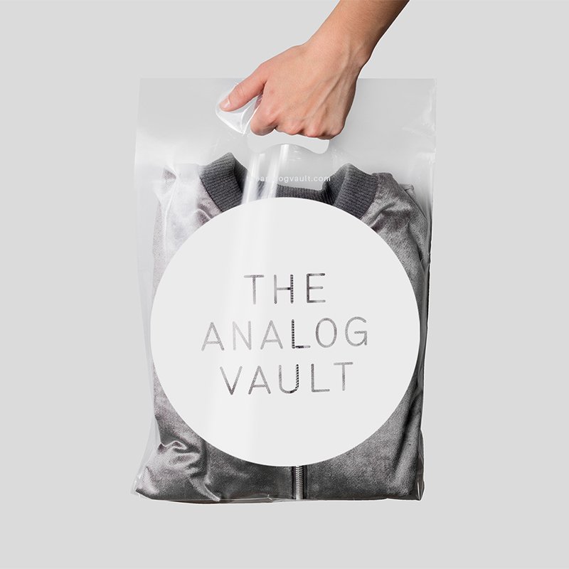 Clear Shopping Bag With Handle Custom Logo Printing Plastic Shopping Bag
