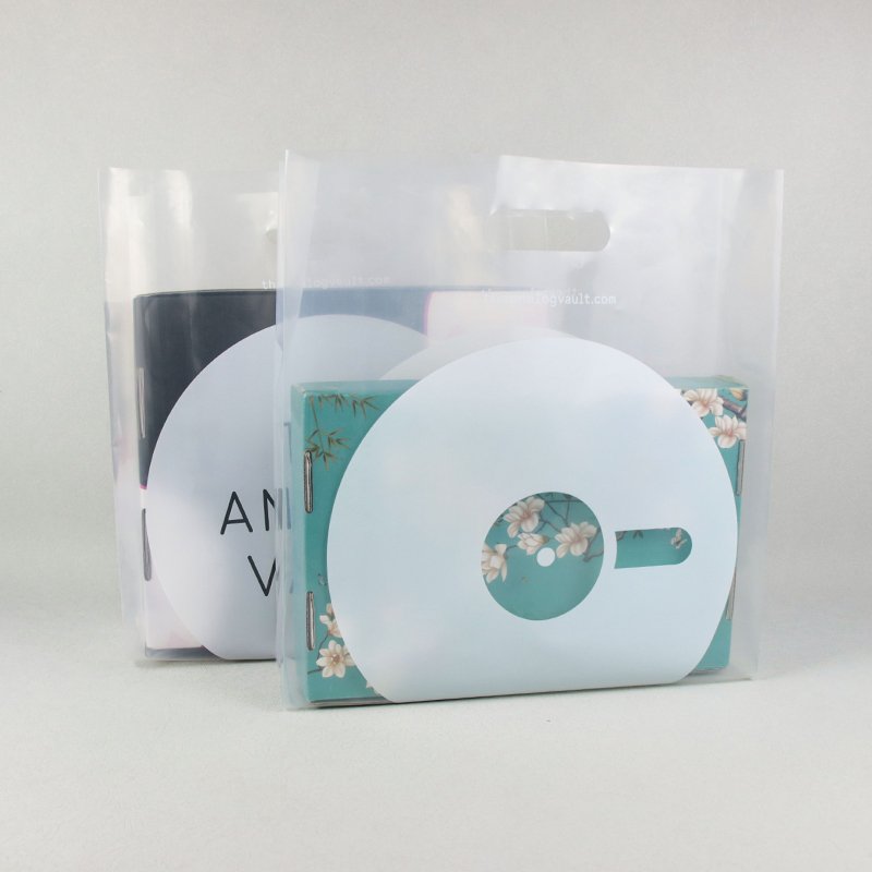 Clear Shopping Bag With Handle Custom Logo Printing Plastic Shopping Bag