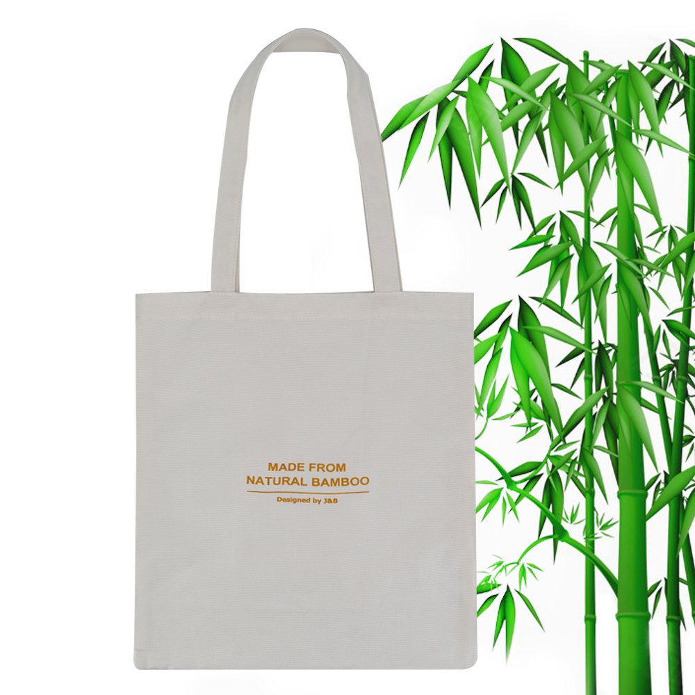 Eco Friendly Natural Fabric Promotional Gift Factory Custom Bamboo Fiber Tote Shopping Bag With Company Logo Printing