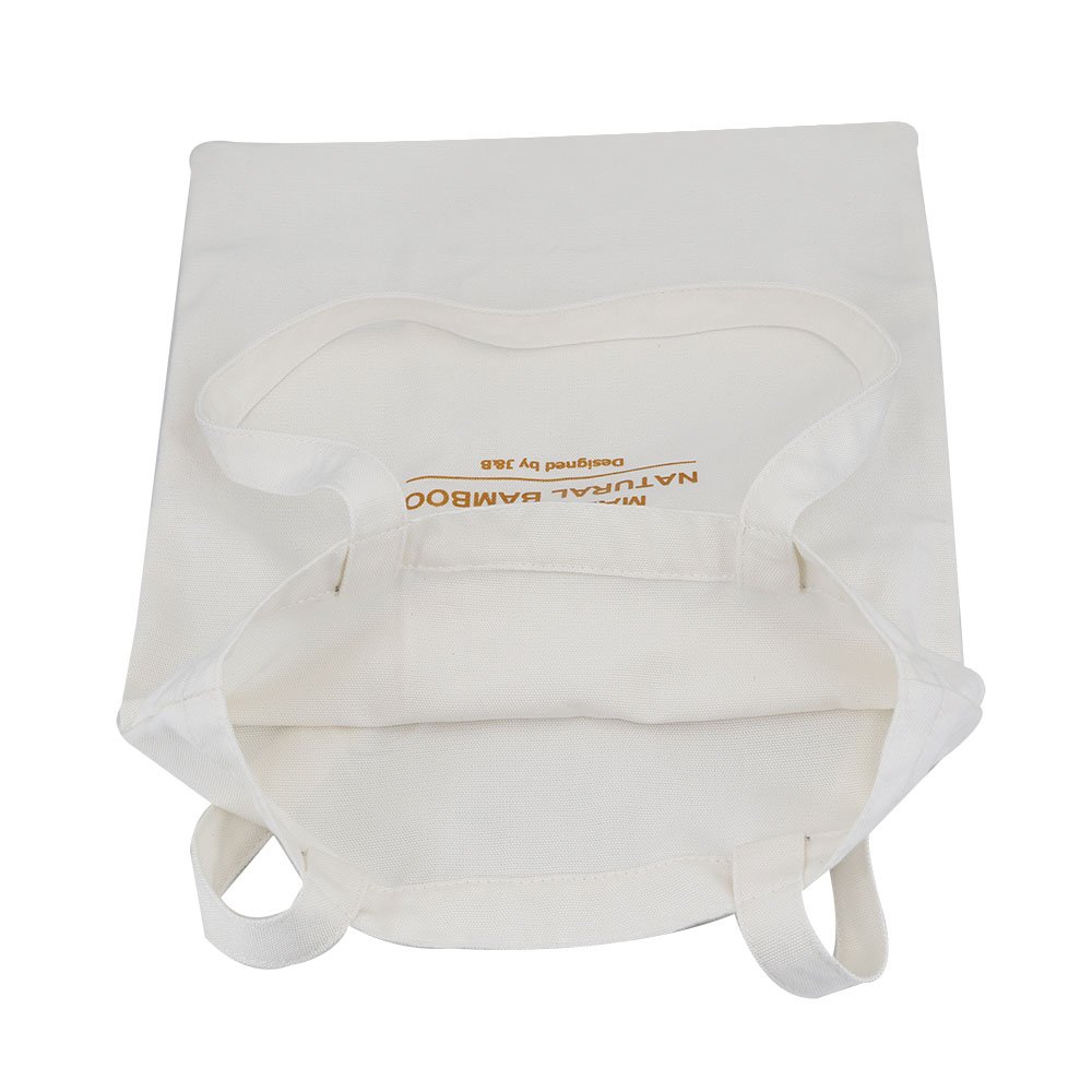 Eco Friendly Natural Fabric Promotional Gift Factory Custom Bamboo Fiber Tote Shopping Bag With Company Logo Printing