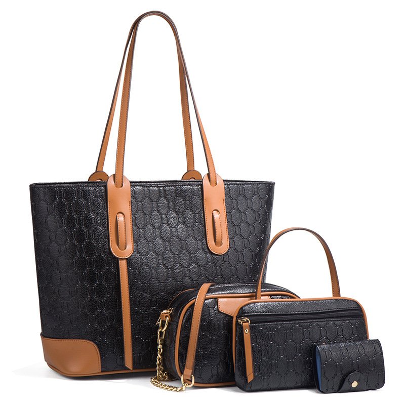 China bag factory Sac Bolsa luxury 4 pcs purses and wallet custom bags with logo luxury shopping bag for business