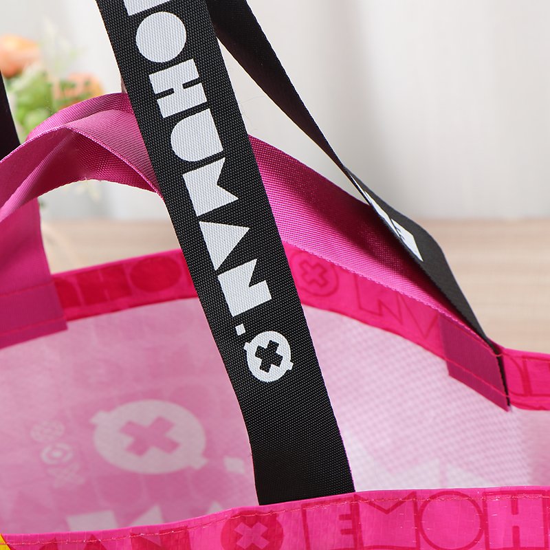 Eco-Friendly Reusable PP Woven Shopping Bags Custom Logo Printed T-Shirt Texture Laminated Gift Storage Handled Bags