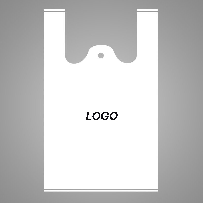 Disposable Black Plastic T Shirt Bags Custom Vest Plastic Shopping Bag With Own Logo