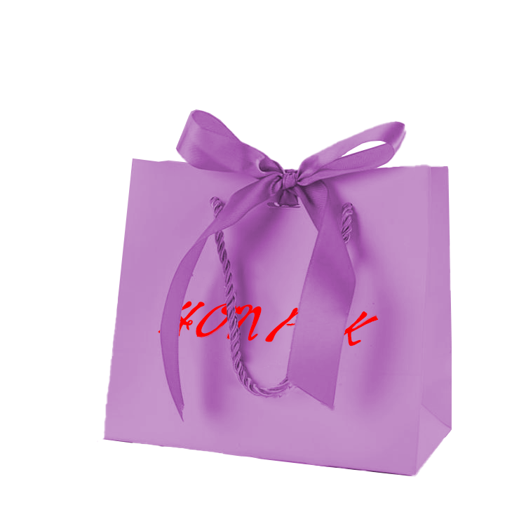 Luxury Ribbon Handle Shopping Packaging Customized Printed Euro Tote Paper Gift Bags With Logo for Boutique