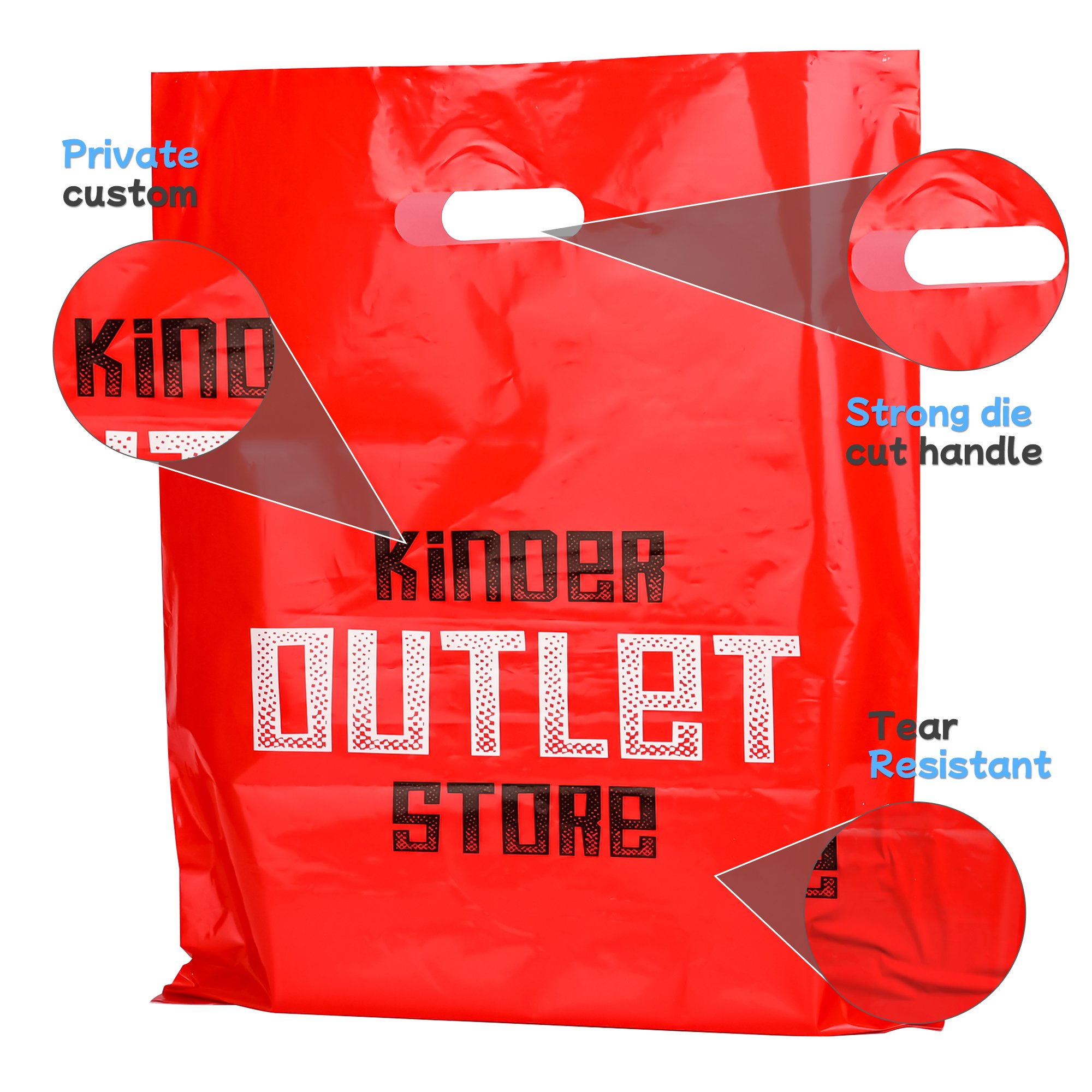 reusable hard plastic shopping bags tube handle plastic shopping bags blank branded plastic shopping bags
