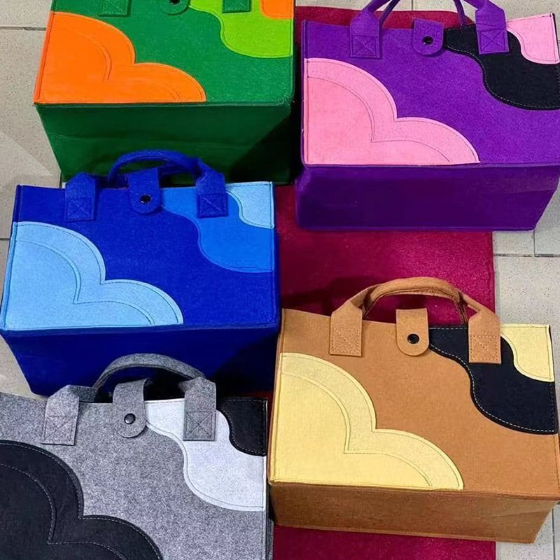 Ladies Felt Handbag Folding Multipurpose Style Handbag Shopping Bag Custom Printed Tote Bags Manufacturer India